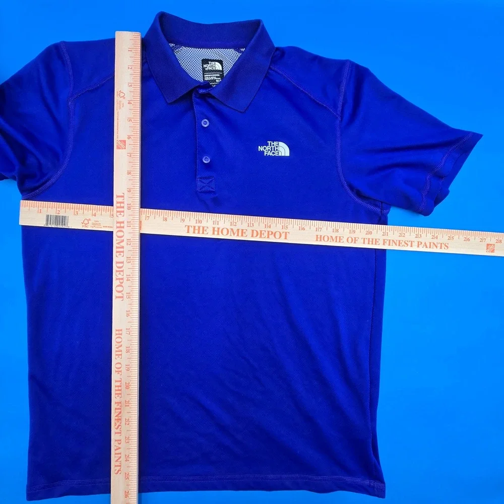 The‎ North Face Mens FlashDry Blue Performance Polo Shirt Short Sleeve Medium